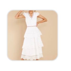 Red Dress White Midi Dress